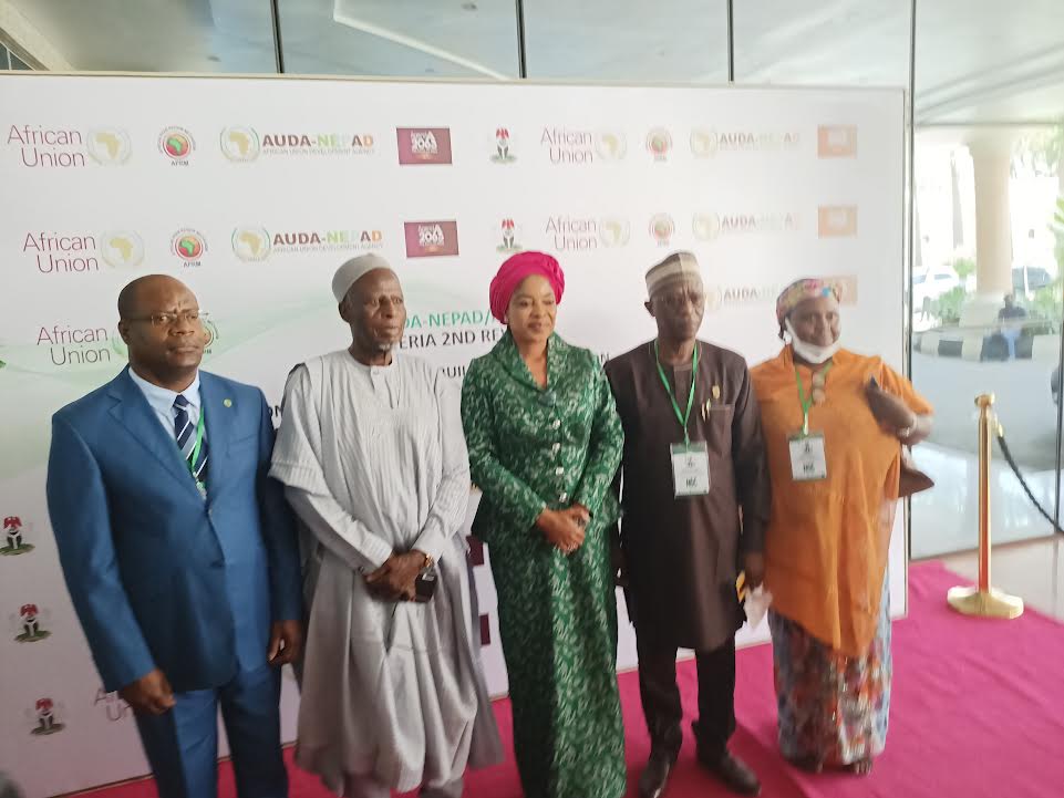 Princess Gloria Akobundu (green dress) and other dignitaries at the event in Abuja