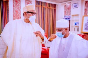 Buhari (L), Tambuwal (R)