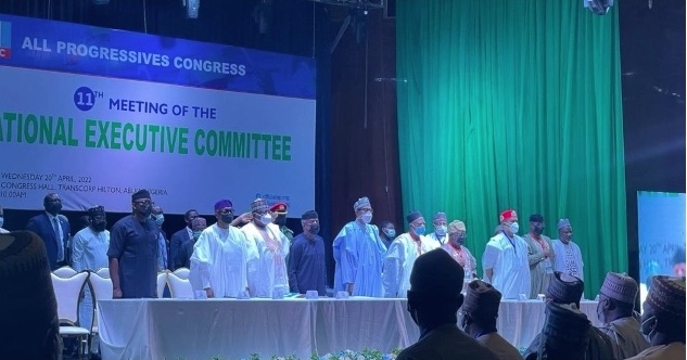 BREAKING: Buhari, Osinbajo others begin APC emergency NEC meeting