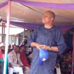 Hon Igbogbo addressing party faithful during his official declaration at Igueben, Edo State