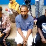 Josephine (L) and two of her accomplices being paraded by the Edo State Police Command