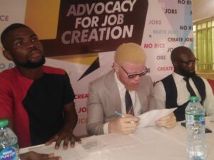 Job creation advocates addressing press