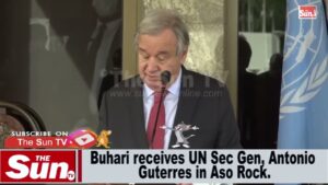 Buhari receives UN Sec Gen, Antonio Guterres in Aso Rock (VIDEO)