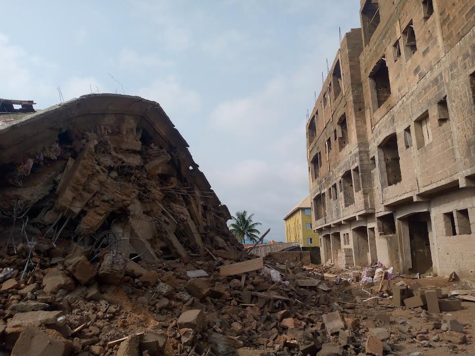 Ebonyi: Many escape death as 5-storey building collapses
