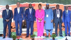 L-R: Bolaji Edu, CEO, Broll Nigeria; Holger Adam, Head -Clifton Homes; Kayode Odebiyi, Director at Afriland Properties; Hakeem Shagaya, CEO, Karmod; Paul Onwanibe, CEO, Landmark Africa and Odunayo Ojo, MD, UPDC after a panel session on “Sustainable Management – Technology, Energy, water and waste management at the 10th edition of “Unite” a leading ESG real estate event in Africa held in Lagos recently
