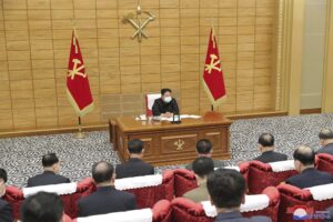 FILE – In this photo provided by the North Korean government, North Korean leader Kim Jong Un, top, attends a meeting on anti-virus strategies in Pyongyang, North Korea on May 14, 2022. Independent journalists were not given access to cover the event depicted in this image distributed by the North Korean government. The content of this image is as provided and cannot be independently verified. Korean language watermark on image as provided by source reads: “KCNA” which is the abbreviation for Korean Central News Agency. (Korean Central News Agency/Korea News Service via AP, File)