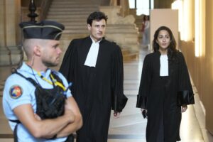 Salah Abdeslam’s lawyers Olivia Ronen, right, and Martin Vettes arrive at the court room Wednesday, June 29, 2022 in Paris. Over the course of an extraordinary nine-month trial, the lone survivor of the Islamic State extremist team that attacked Paris in 2015 has proclaimed his radicalism, wept, apologized to victims and pleaded with judges to forgive his “mistakes.” For victims’ families and survivors of the attacks, the trial for Salah Abdeslam and suspected accomplices has been excruciating yet crucial in their quest for justice and closure. At long last, the court will hand down its verdict Wednesday. (AP Photo/Michel Euler)