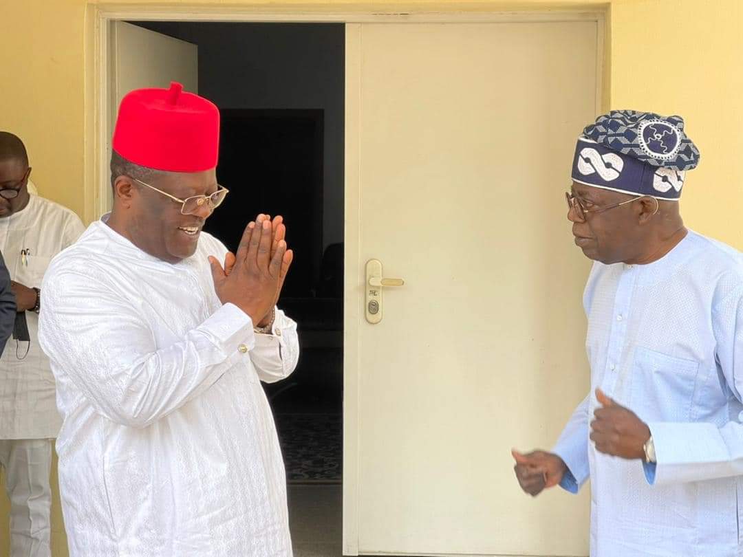 Umahi (L), Tinubu (R)