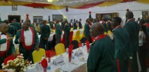 A cross section of senior officers at the dinner