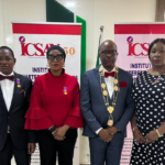 L-R Mr. Babatunde Pelewura, FCIS , Chairman Local Organising Committee Annual Public Lecture 2022, Mrs. Taiwo Ganiyat Olusesi FCIS, Registrar CEO , Mr. Taiwo Gbenga Owokalade FCIS, President and Chairman of Governing Council and Mrs.Lynda Onefeli, FCIS Chairperson Publicity and Advocacy Committee of the Institute of Chartered Secretaries and Administrator of Nigeria (ICSAN) during the pre Public Lecture briefing of the media in Abuja recently.