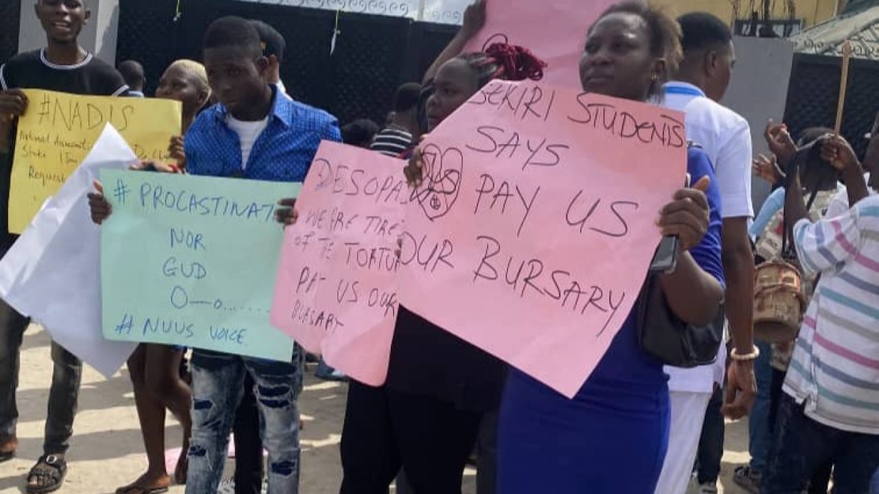 Delta students protest non-payment of bursary in DESOPADEC