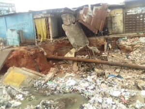 Flood washes away 30 shops in Anambra market