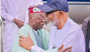 Tinubu (L), Akeredolu (R)