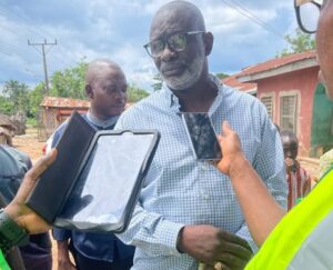 Hon Femi Bamisile after casting his vote at Ward 005, unit 005 Kota – Ekiti, Ekiti East Local Government Area of Ekiti State