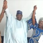Barr Mutfwang introducing his running mate, Mrs Josephine Piyo