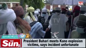 Buhari meets Kano explosion victims, says incident unfortunate (VIDEO)