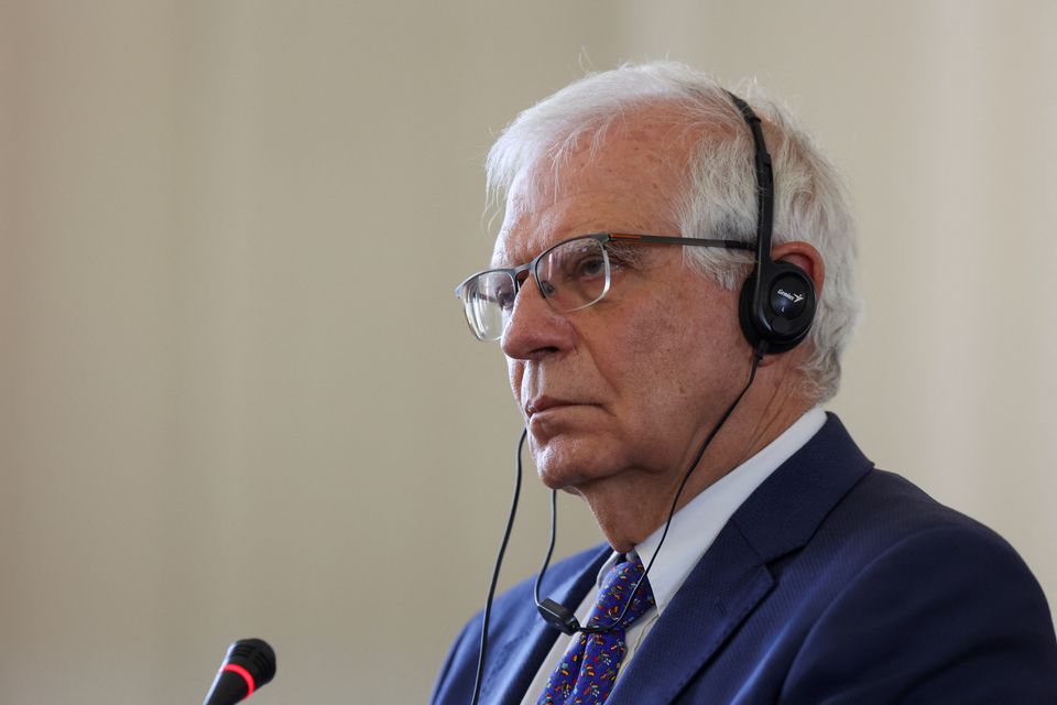 High Representative of the European Union for Foreign Affairs and Security Policy Josep Borrell attends a joint news conference, in Tehran, Iran June 25, 2022. Majid Asgaripour/WANA (West Asia News Agency) via REUTERS