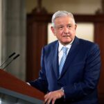 Mexican President Andres Manuel Lopez Obrador attends his regular news conference where he said his government had not violated a regional trade agreement, responding to news that Canada had joined a U.S. demand for dispute settlement talks over his energy policies, at the National Palace in Mexico City, Mexico July 21, 2022. Mexico Presidency/Handout via REUTERS