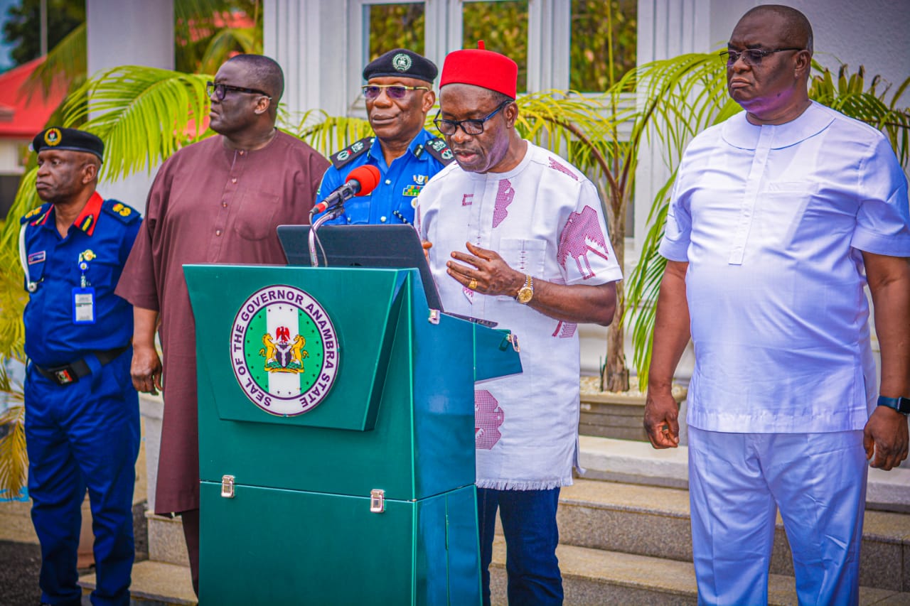Anambra Governor Prof Chukwuma Soludo-in-a-state-wide-broadcast