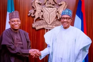 Buhari meets APC Vice Presidential Candidate, Kashim Shettima