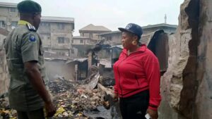 Chairperson-of-Afikpo-North-Local-Government-Area-Oby-Enyim-at-the-scene-of-the-fire-incident