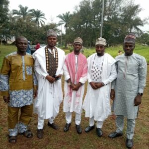 Dr. AbdulMuminu Isah, the Chief Imam, middle with others