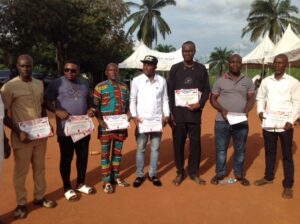 Eze Nwachinemere and members of the new executives of the estate