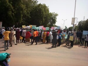 Kebbi: Bagudu receives letter as NLC holds protest rally