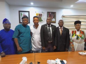 Hon Ademola Ige, Special Adviser to Gov Seyi Makinde of Oyo State with delegates from the Federation of Tourism Associations of Nigeria (FTAN)