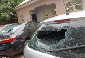 Smashed cars