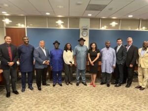 A group photograph during the presentation of the Proclamation by the New Jersey Governor on Bayelsa Governor, Senator Diri.