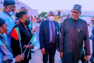 Buhari back to Abuja after five-day state visit to Portugal