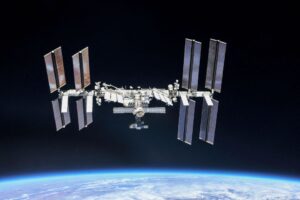 The International Space Station (ISS) photographed by Expedition 56 crew members from a Soyuz spacecraft after undocking, October 4, 2018. NASA/Roscosmos/Handout via REUTERS/File Photo
