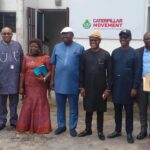 HE Efiok Cobham, Chairman of Cross River State PDP Reconciliatory Committee and former Deputy Governor (middle) PDP chairman, Ikem, and other members of the Committee in a group picture after submitting the Reconciliation Report in Calabar