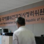 Peter Møller, attorney and co-head of the Danish Korean Rights Group, stands as he files documents at the Truth and Reconciliation Commission in Seoul, South Korea, Tuesday, Aug. 23, 2022. Dozens of South Korean adoptees who were sent to Danish parents as children in the 1970s and ‘80s have formally demanded Tuesday, Aug 23, 2022, the South Korean government investigate the circumstances surrounding their adoptions, which they say were corrupted by systemic practices that falsified or obscured children’s origins. (AP Photo/Lee Jin-man)