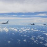 In this photo released by Xinhua News Agency, aircraft of the Eastern Theater Command of the Chinese People’s Liberation Army (PLA) conduct a joint combat training exercises around the Taiwan Island on Sunday, Aug. 7, 2022. China said Monday it was extending threatening military exercises surrounding Taiwan that have disrupted shipping and air traffic and substantially raised concerns about the potential for conflict in a region crucial to global trade. (Li Bingyu/Xinhua via AP)