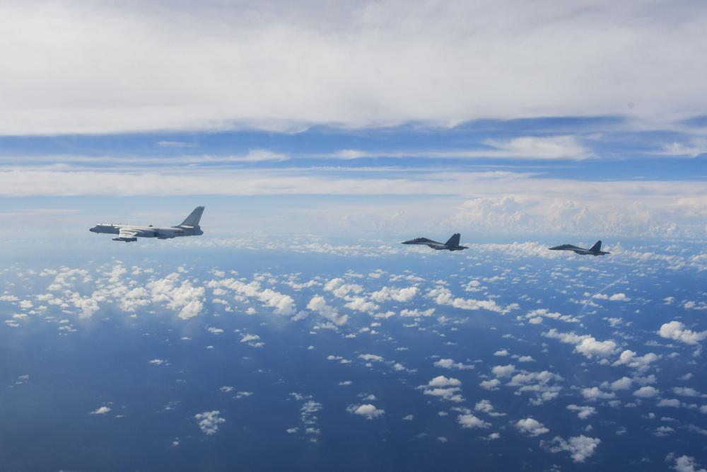 In this photo released by Xinhua News Agency, aircraft of the Eastern Theater Command of the Chinese People’s Liberation Army (PLA) conduct a joint combat training exercises around the Taiwan Island on Sunday, Aug. 7, 2022. China said Monday it was extending threatening military exercises surrounding Taiwan that have disrupted shipping and air traffic and substantially raised concerns about the potential for conflict in a region crucial to global trade. (Li Bingyu/Xinhua via AP)