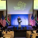 Secretary of State Antony Blinken gives a speech on the U.S. Africa Strategy at the University of Pretoria’s Future Africa Campus in Pretoria, South Africa, Monday, Aug. 8, 2022. Blinken is on a ten day trip to Cambodia, Philippines, South Africa, Congo, and Rwanda. (AP Photo/Andrew Harnik, Pool)