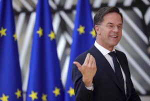 FILE – Dutch Prime Minister Mark Rutte arrives for an EU summit in Brussels, Thursday, June 23, 2022. Mark Rutte became the longest-serving Dutch prime minister Tuesday and the leader known by some as “Teflon Mark” because scandals don’t stick to him is showing no sign of slowing despite unrest gripping his nation and his party’s popularity sliding in polls. (AP Photo/Olivier Matthys, File)