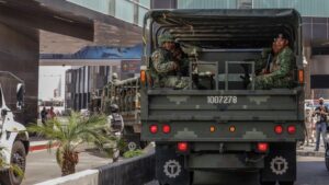 The army and National Guard on patrol in Tijuana