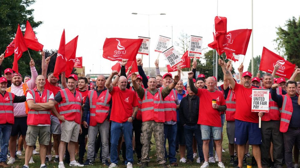 Some of those striking were at the picket line early on Sunday morning