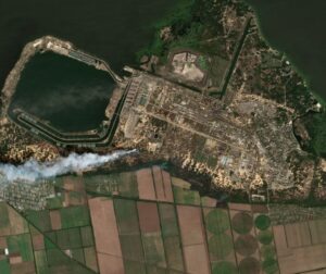 Overview of Zaporizhzhia nuclear power plant and fires, in Enerhodar in Zaporizhzhia region, Ukraine, August 24, 2022. European Union, Copernicus Sentinel-2 imagery/Handout via REUTERS