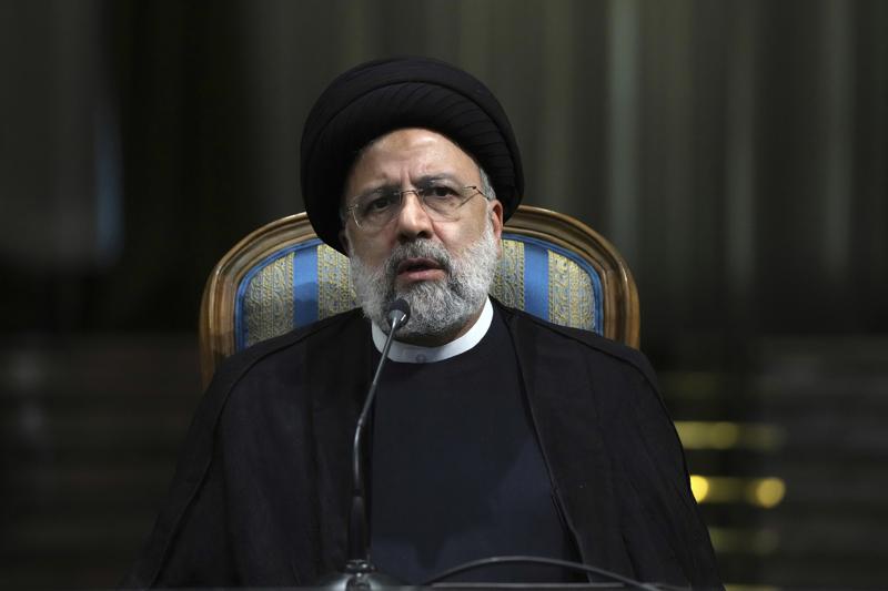 FILE – Iranian President Ebrahim Raisi speaks in a news briefing at the Saadabad Palace in Tehran, Iran, on June 11, 2022. Iran said Tuesday, Aug. 16, it submitted a “written response” to what has been described as a final roadmap to restore its tattered nuclear deal with world powers. Raisi has repeatedly tried to blame Washington for the delay in reaching an accord. (AP Photo/Vahid Salemi, File)