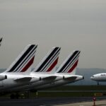 FILE – Air France planes are parked on the tarmac at Paris Charles de Gaulle airport, in Roissy, near Paris, May 17, 2019. Air France pilots are under scrutiny after recent incidents that have prompted French investigators to call for tougher safety protocols. An airline official said two Air France pilots were suspended after physically fighting in the cockpit on a Geneva-Paris flight in June, 2022. (AP Photo/Christophe Ena, File)