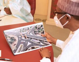 Buhari-looks-at-the-interchange-design-to-be-named-after-him
