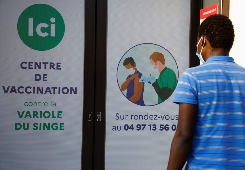 A man enters a vaccination center to receive a dose of the Monkeypox vaccine in Nice, France, July 27, 2022. REUTERS/Eric Gaillard/Files