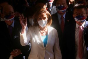 U.S. House of Representatives Speaker Nancy Pelosi visits the parliament in Taipei, Taiwan August 3, 2022. REUTERS/Ann Wang