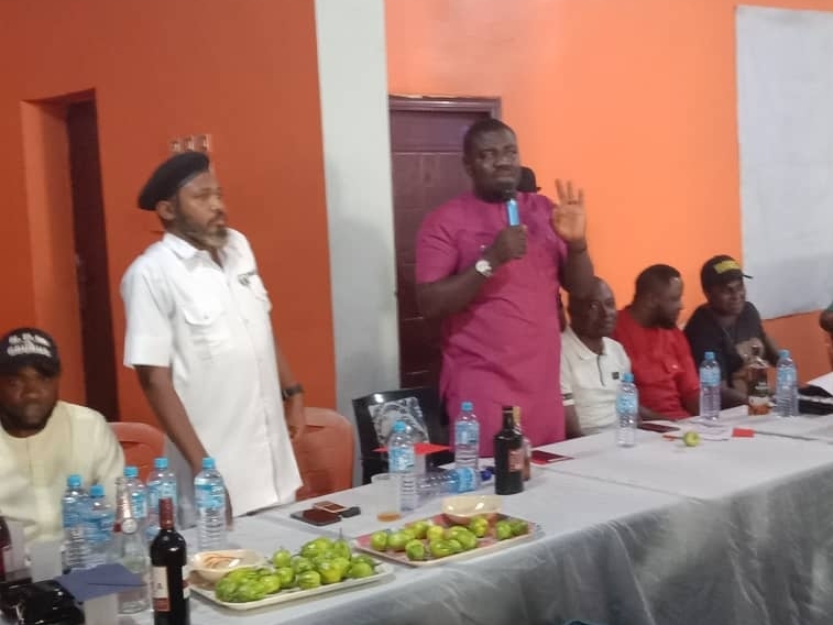 Omeje addressing the group