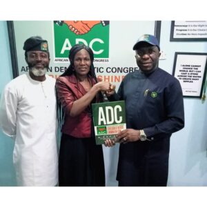 Receiving the ADC party ticket