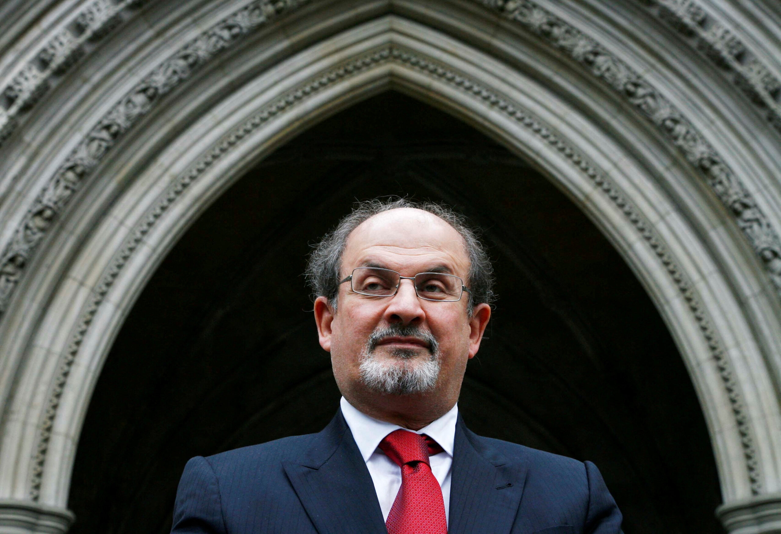 FILE PHOTO: Author Salman Rushdie arrives at the High Court in London